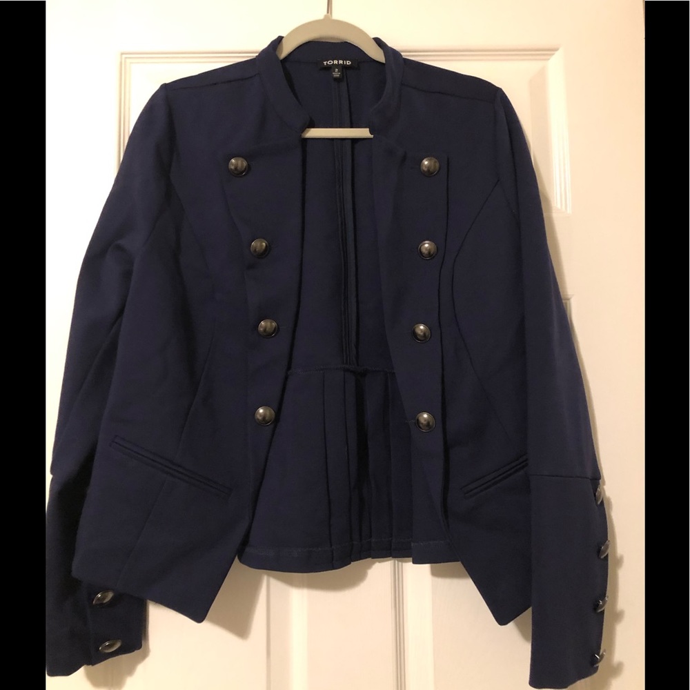 Torrid Navy Military Style Blazer